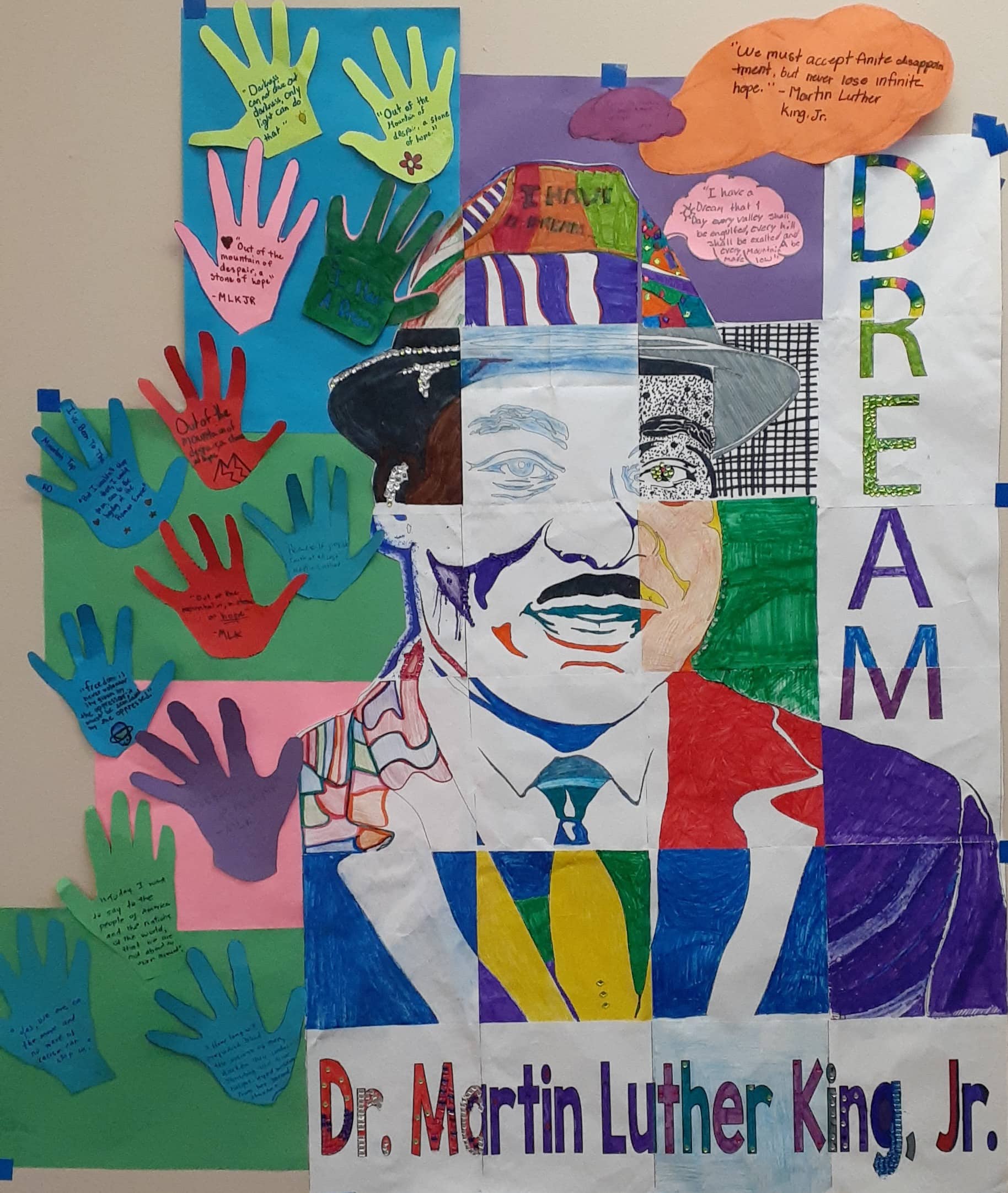 Mural of MLK by Holy Cross 7th graders