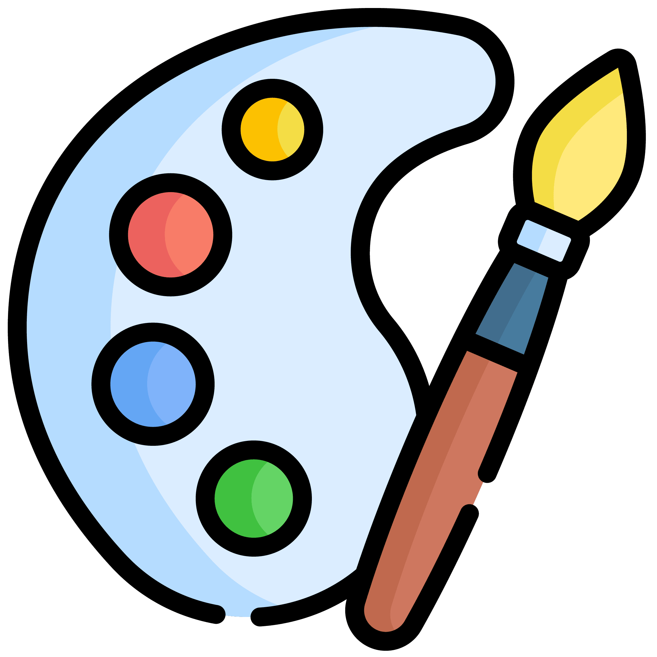 image of painter's brush and palette